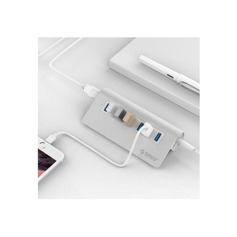 M3H7 全铝7口USB3.0集线器 一拖七带电源